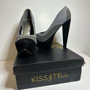 Women's Black and Gray Heels